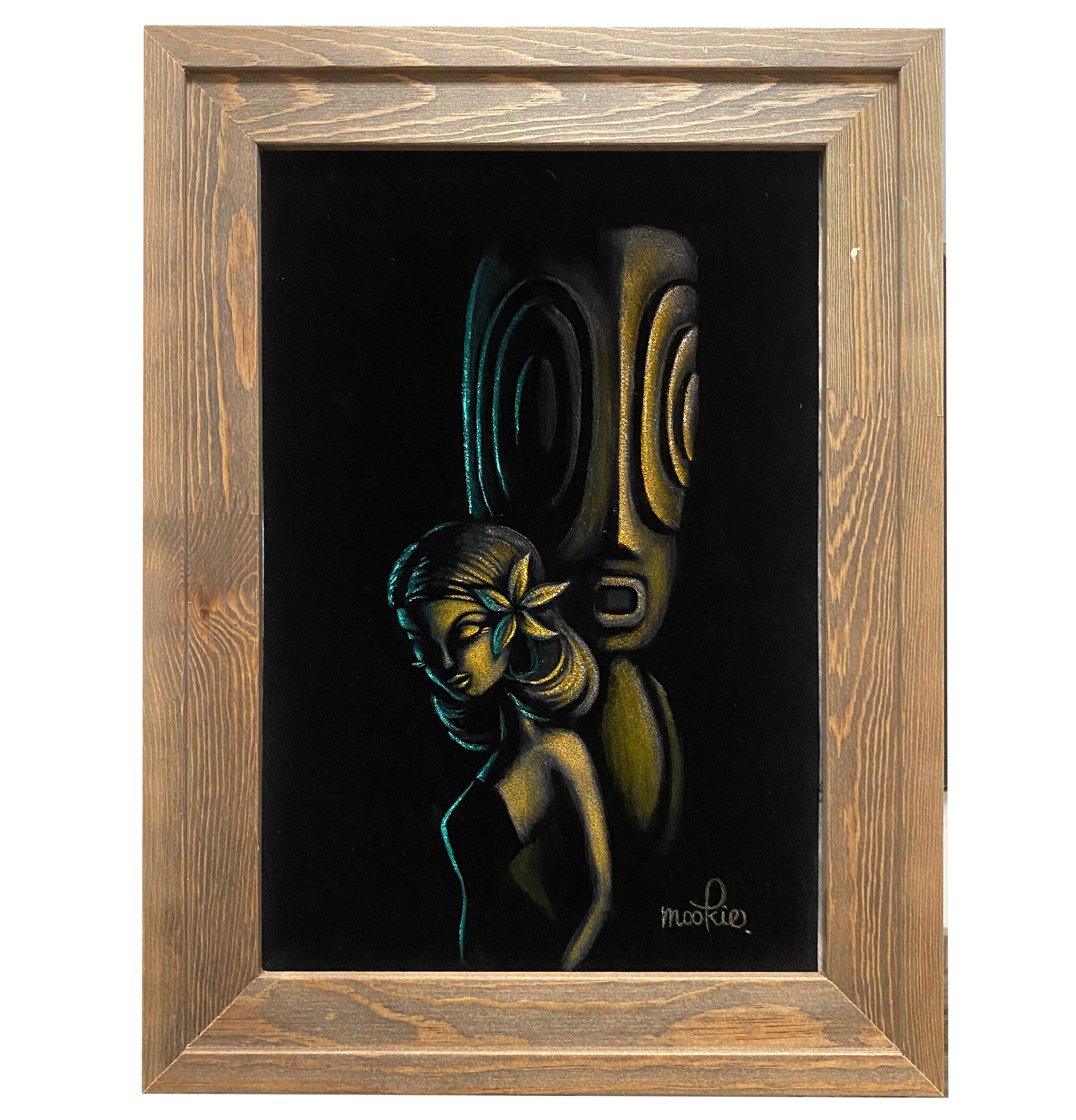 "Tiki Classic" original velvet art