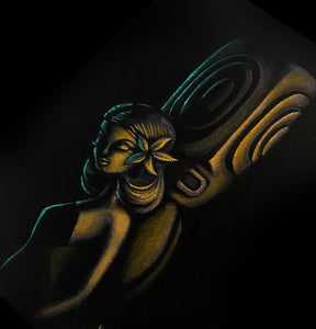 "Tiki Classic" original velvet art