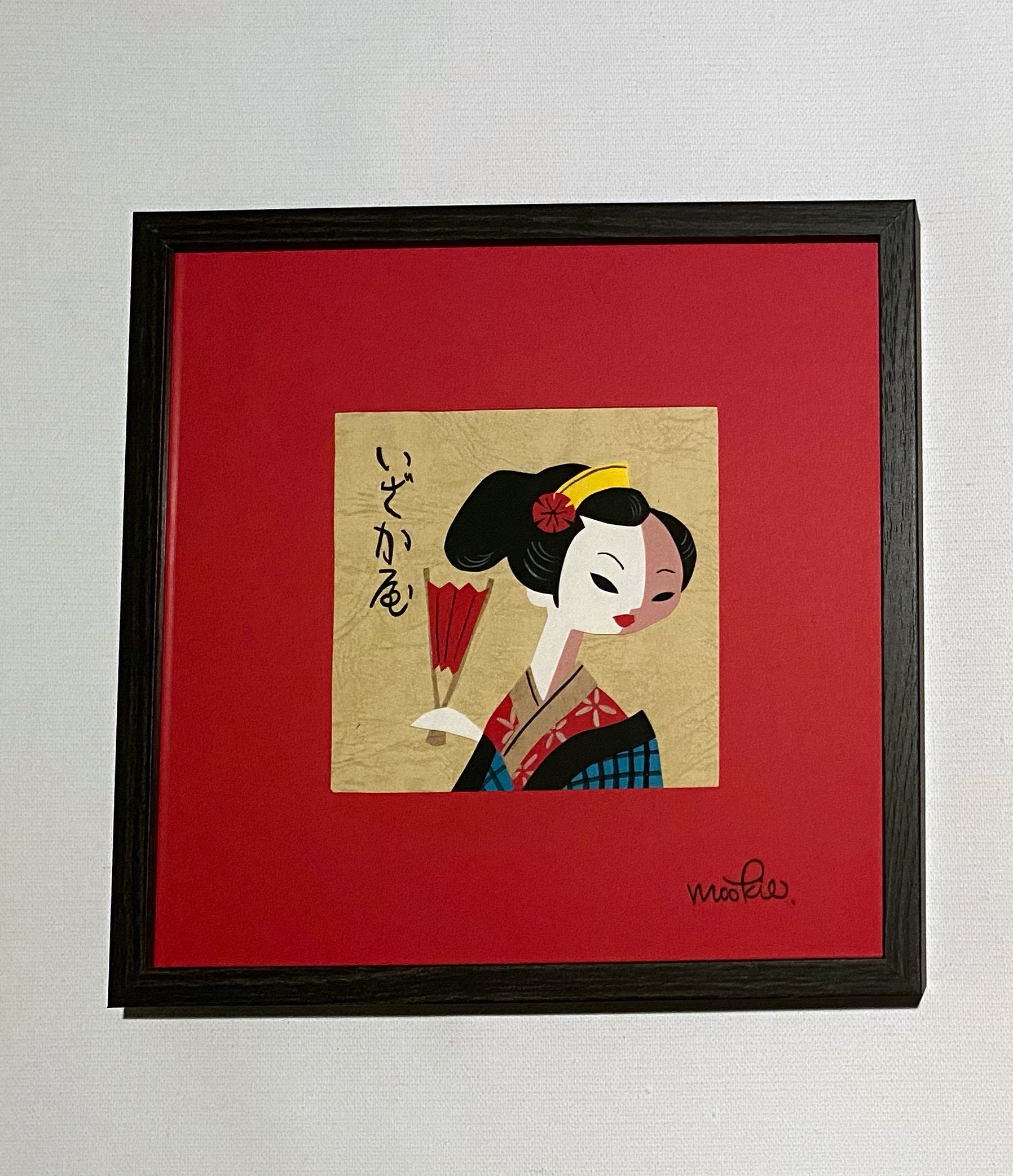 The Edo Era , paper cut with frame