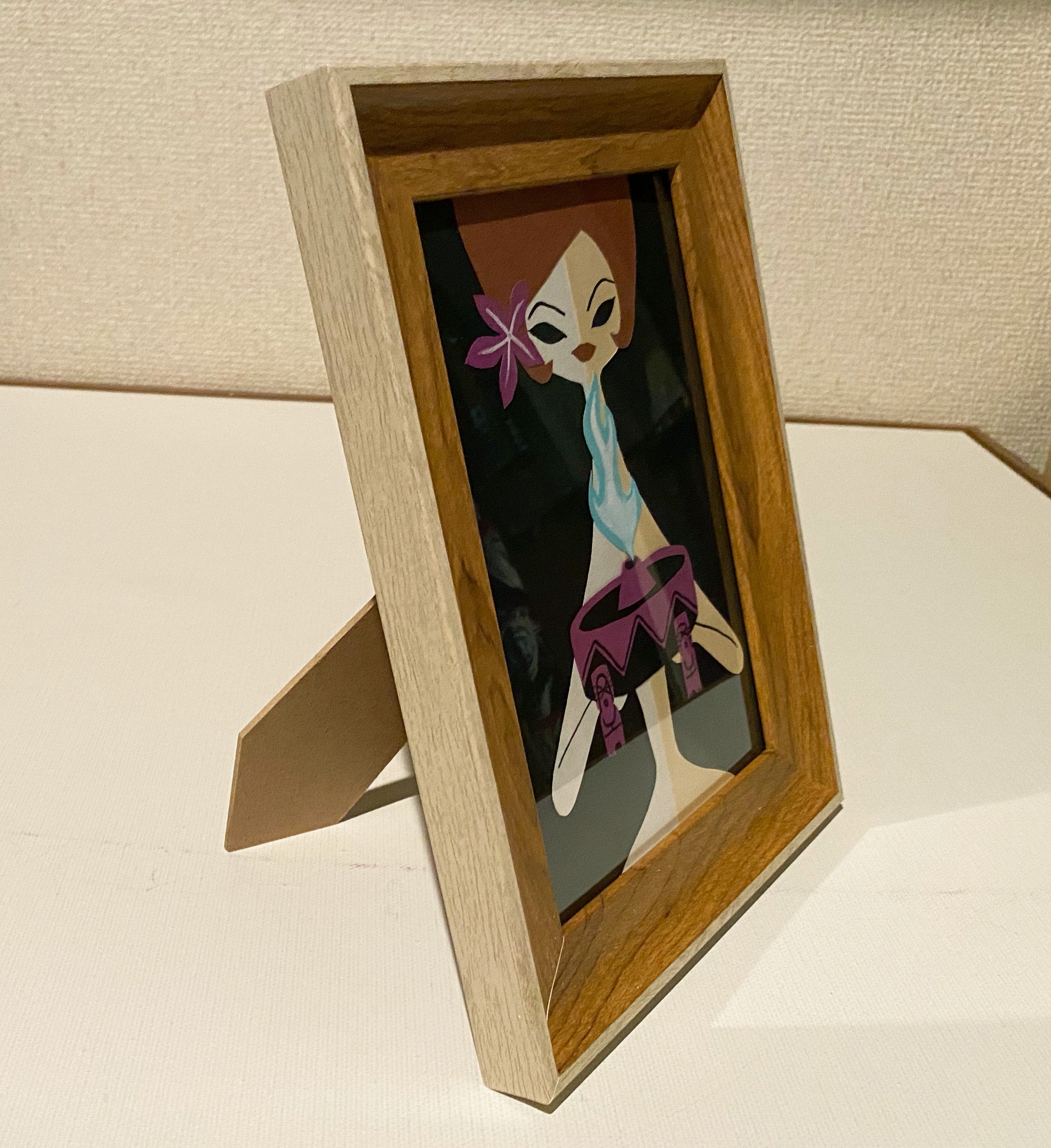 Mystery girl , paper cut with frame/ limited edition