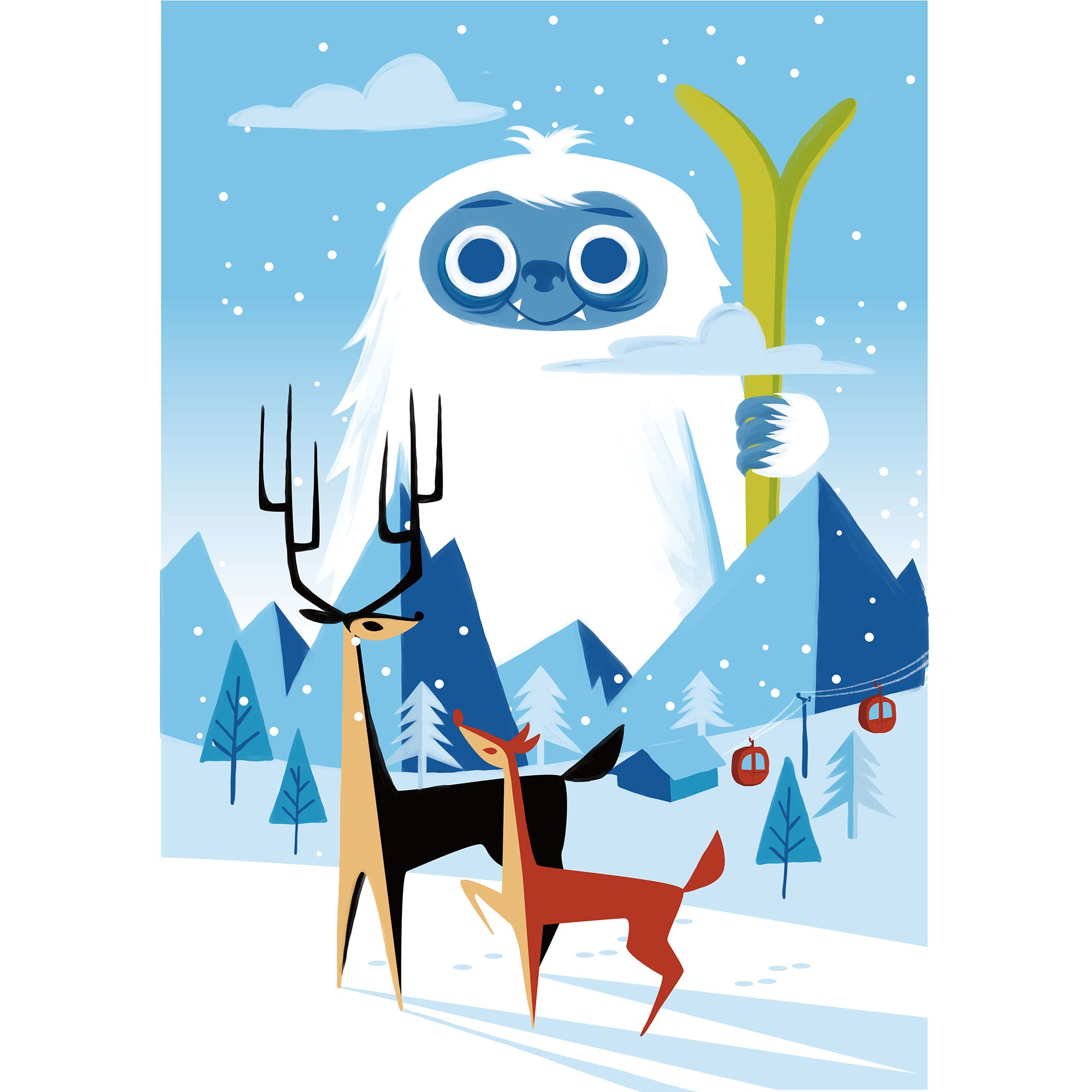 Yeti art Print